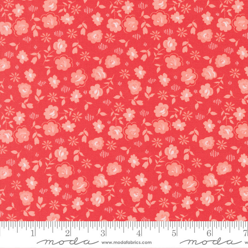 Delightfully Yours Quilt Fabric by Sherri & Chelsi Geranium 37706 16