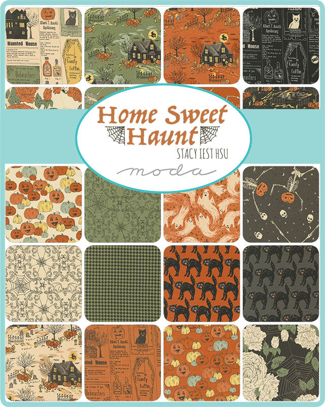 Home Sweet Haunt Halloween Craft Panel Multi by Stacy Iest Hsu for Moda Fabrics 20919 11