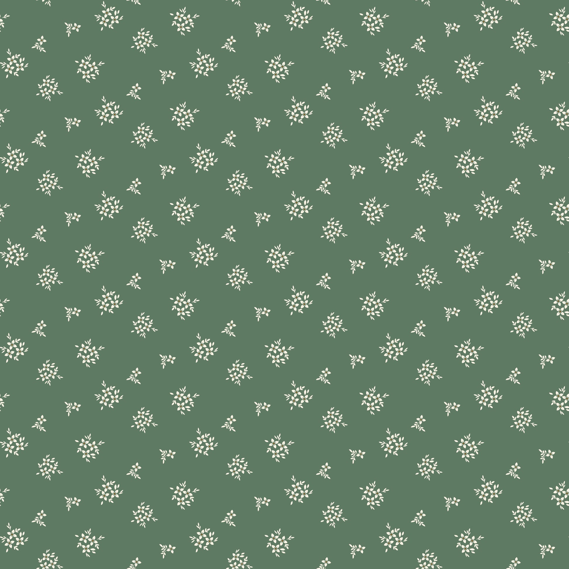 Morning Latte Quilt Fabric by Sandy Gervais Ditsy Green C16926-GREEN