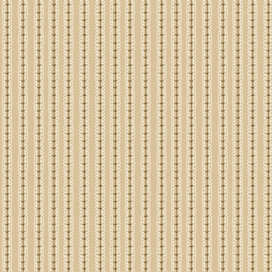Morning Latte Quilt Fabric by Sandy Gervais Stripes Camel C16927-CAMEL