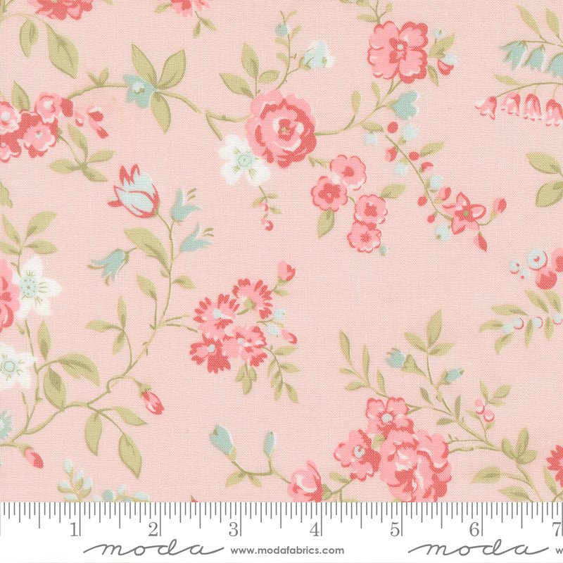 Abide Quilt Fabric by Brenda Riddle Designs Pink 18790 12 for Moda Fabrics - Jammin Threads