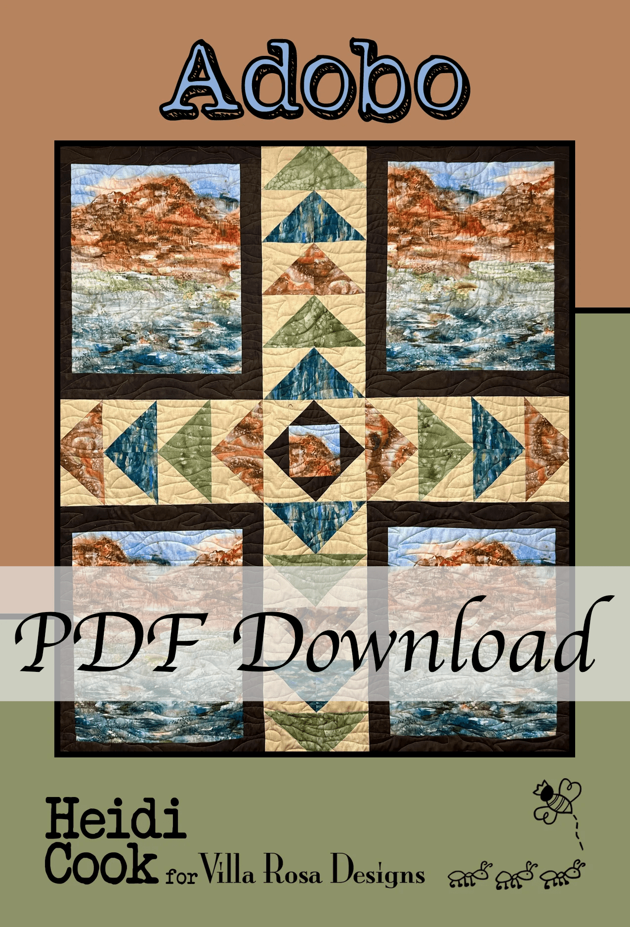 Adobo Quilt Pattern by Heidi Cook 729859663661 (PDF Download) - Jammin Threads