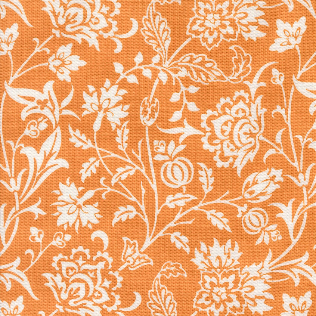 Agatha Road Quilt Fabric Pumpkin 35410 12 by Fig Tree Co. - Jammin Threads