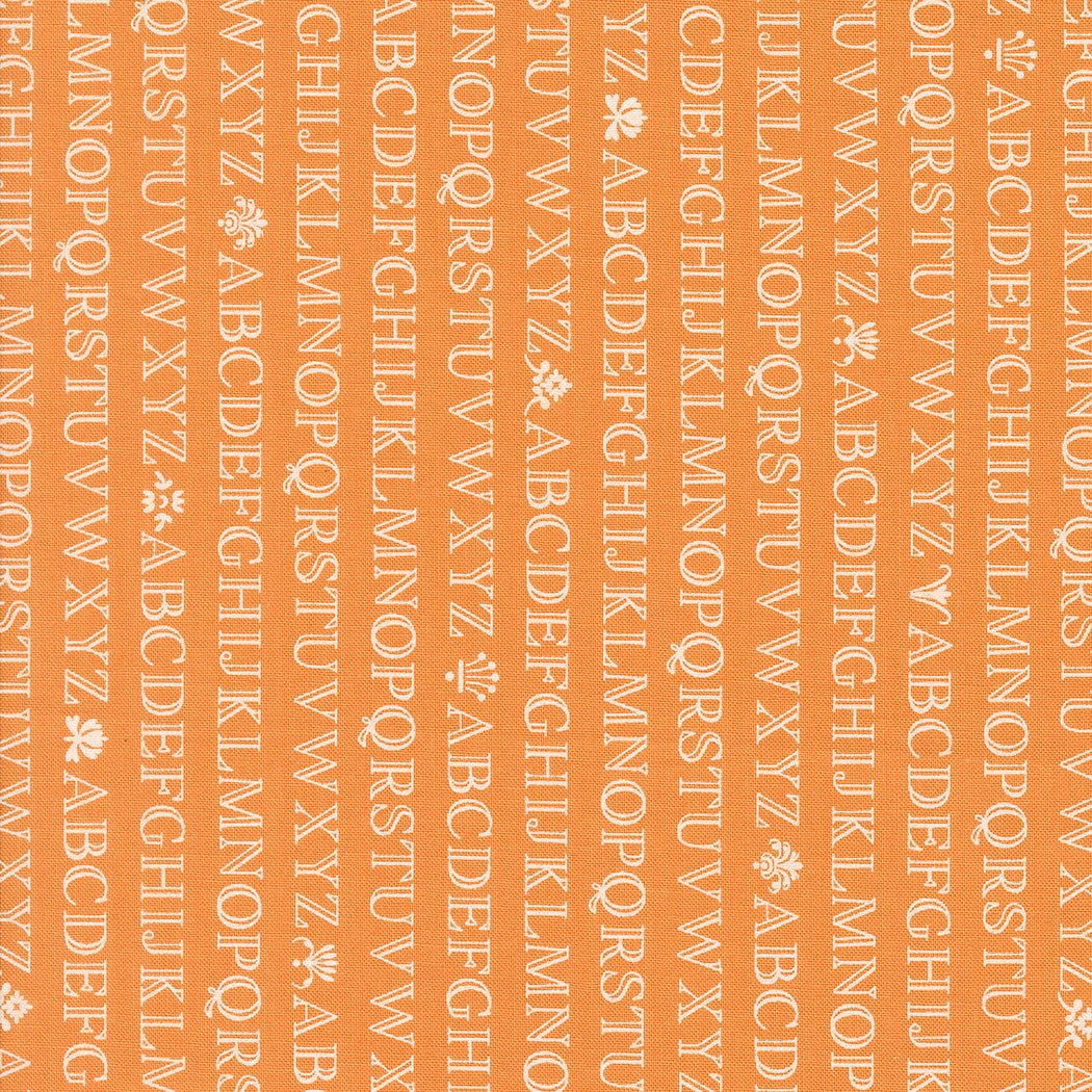 Agatha Road Quilt Fabric Pumpkin 35411 12 by Fig Tree Co. - Jammin Threads