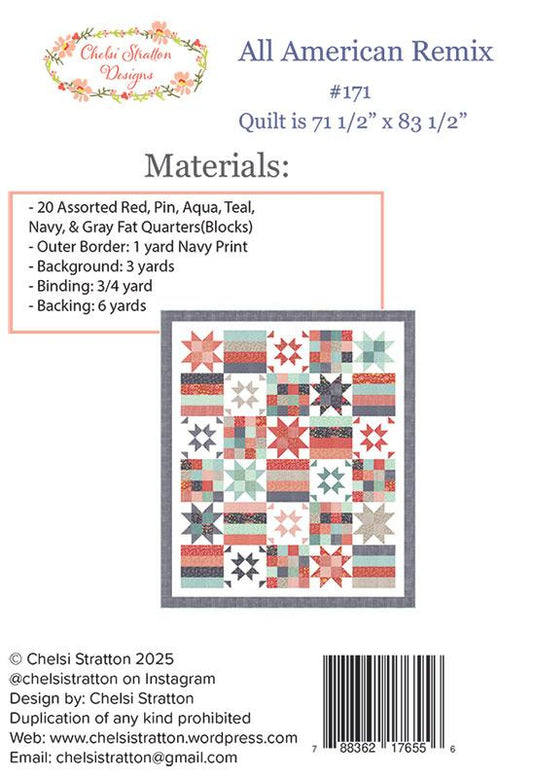 All American Remix Quilt Pattern by Chelsi Stratton Designs - Jammin Threads