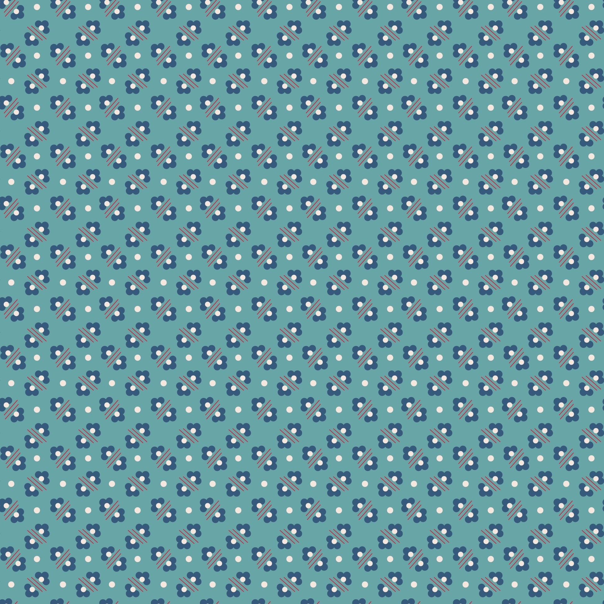 Americana Quilt Fabric Harriet Raindrop by Lori Holt for Riley Blake Designs C16091 - RAINDROP - Jammin Threads