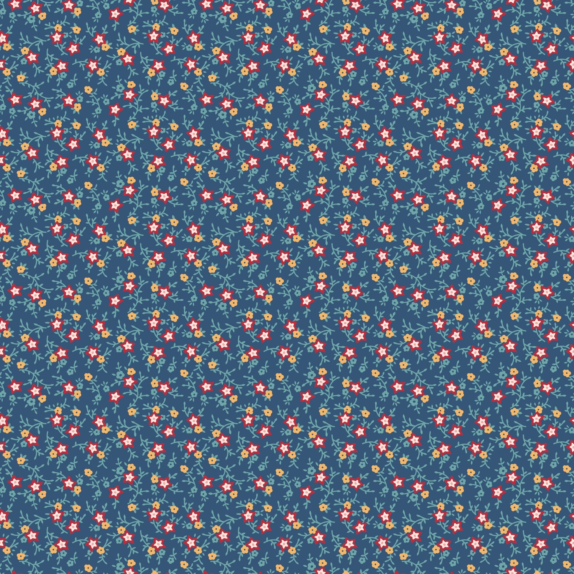 Americana Quilt Fabric July Dark Denim by Lori Holt for Riley Blake Designs C16094 - DKDENIM - Jammin Threads