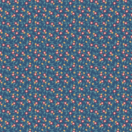 Americana Quilt Fabric July Dark Denim by Lori Holt for Riley Blake Designs C16094 - DKDENIM - Jammin Threads