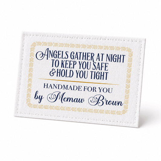 Angels Gather Quilt Labels – Personalized Name (Set of 8) - Jammin Threads