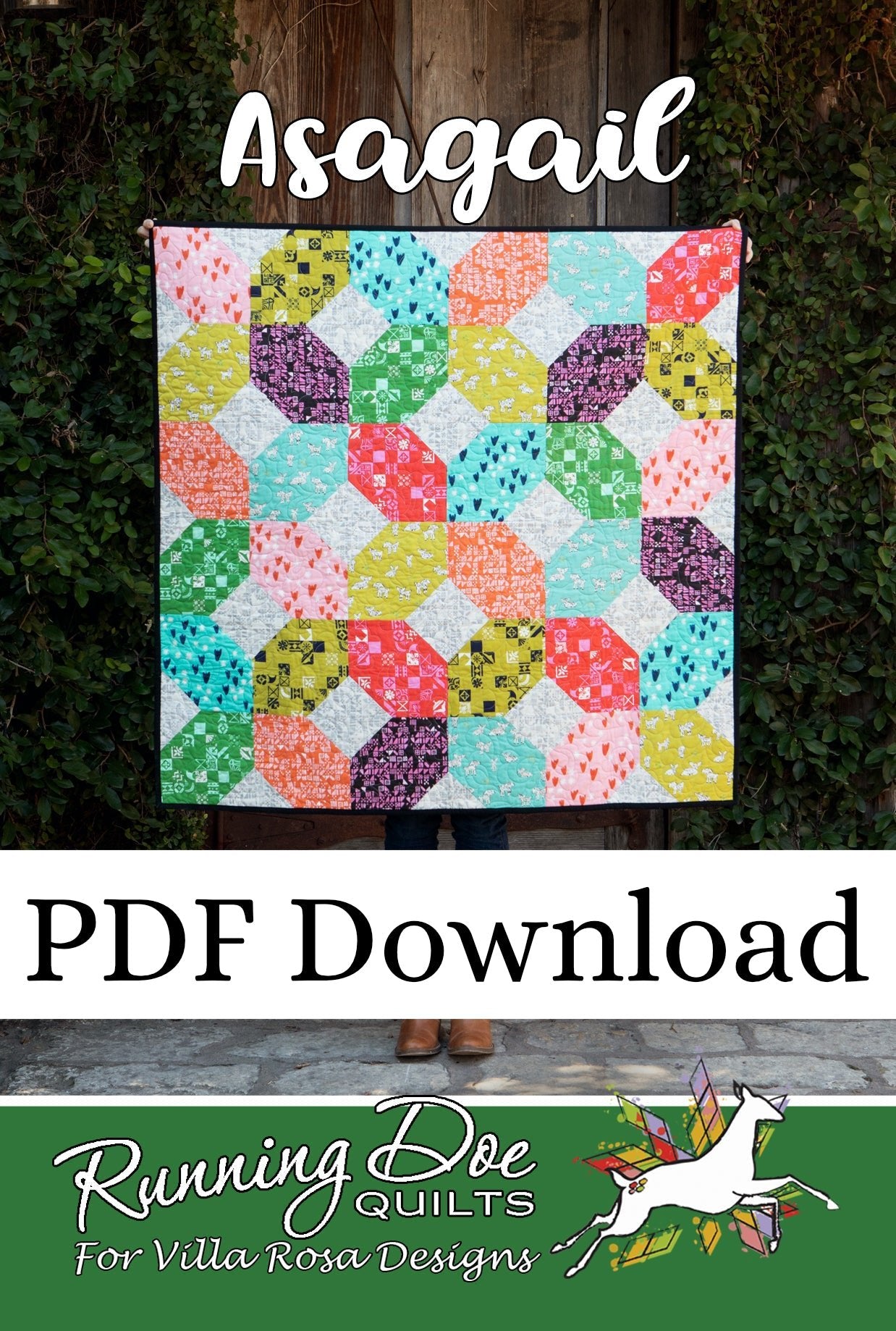 Asagail Quilt Pattern by Running Doe Quilts (PDF Download) - Jammin Threads