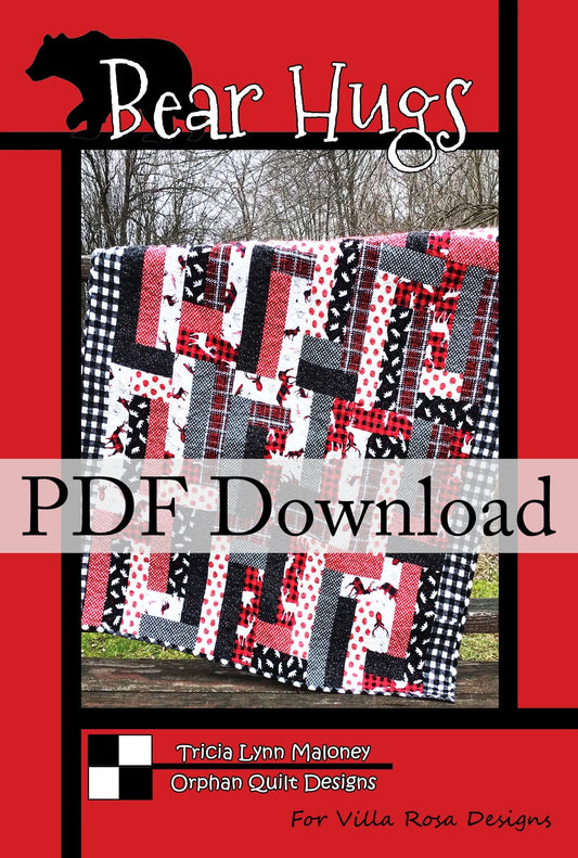 Bear Hugs Quilt Pattern by Orphan Quilt Designs (PDF Downloadable Version) - Jammin Threads