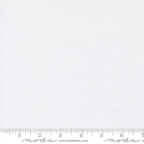 Bella Solids Quilt Fabric WHITE 9900 500 by Moda Fabrics - Jammin Threads