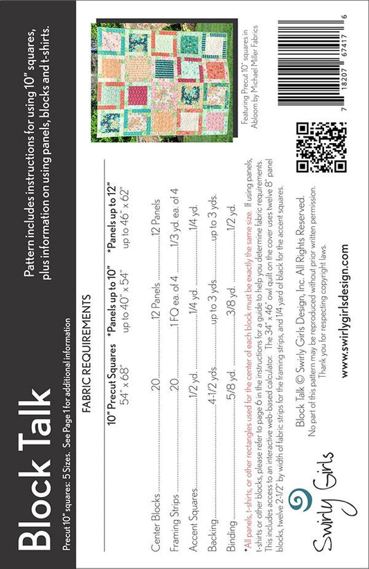 Block Talk Quilt Pattern – Swirly Girls Design - Jammin Threads