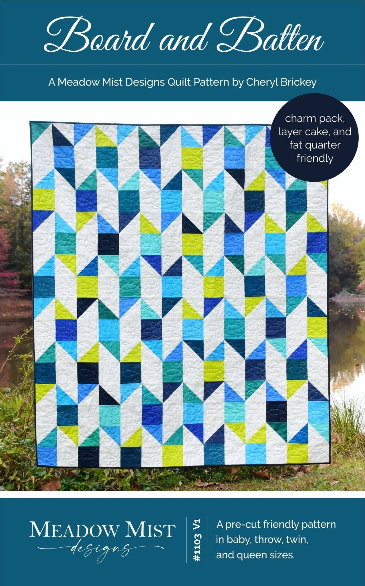 Board and Batten Quilt Pattern by Meadow Mist Designs - Jammin Threads
