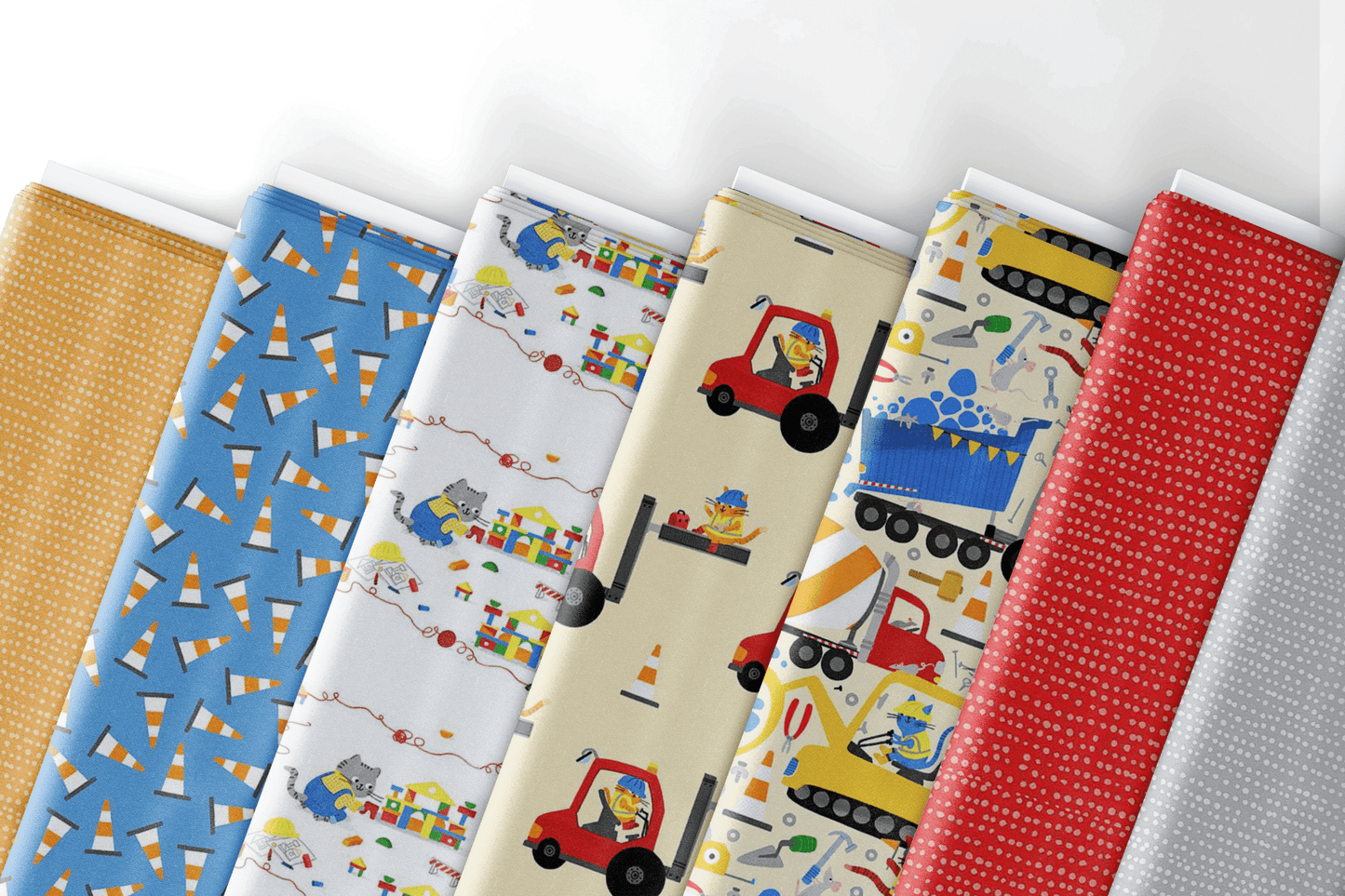 Cats at Work Quilt Fabric Claw - Tion Tape DLW3197 WHITE - Jammin Threads