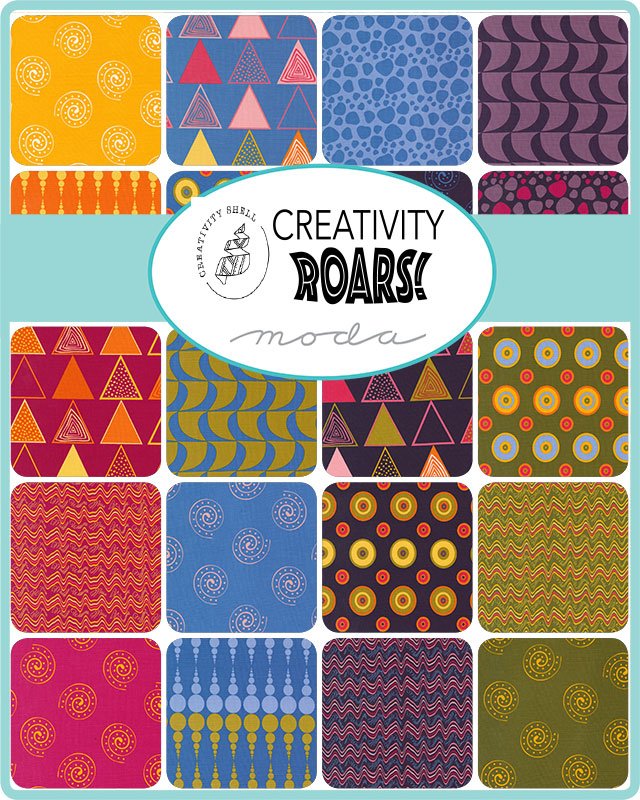 Creativity Roars Quilt Fabric Jelly Roll by Creativity Shell for Moda Fabrics 47540JR - Jammin Threads