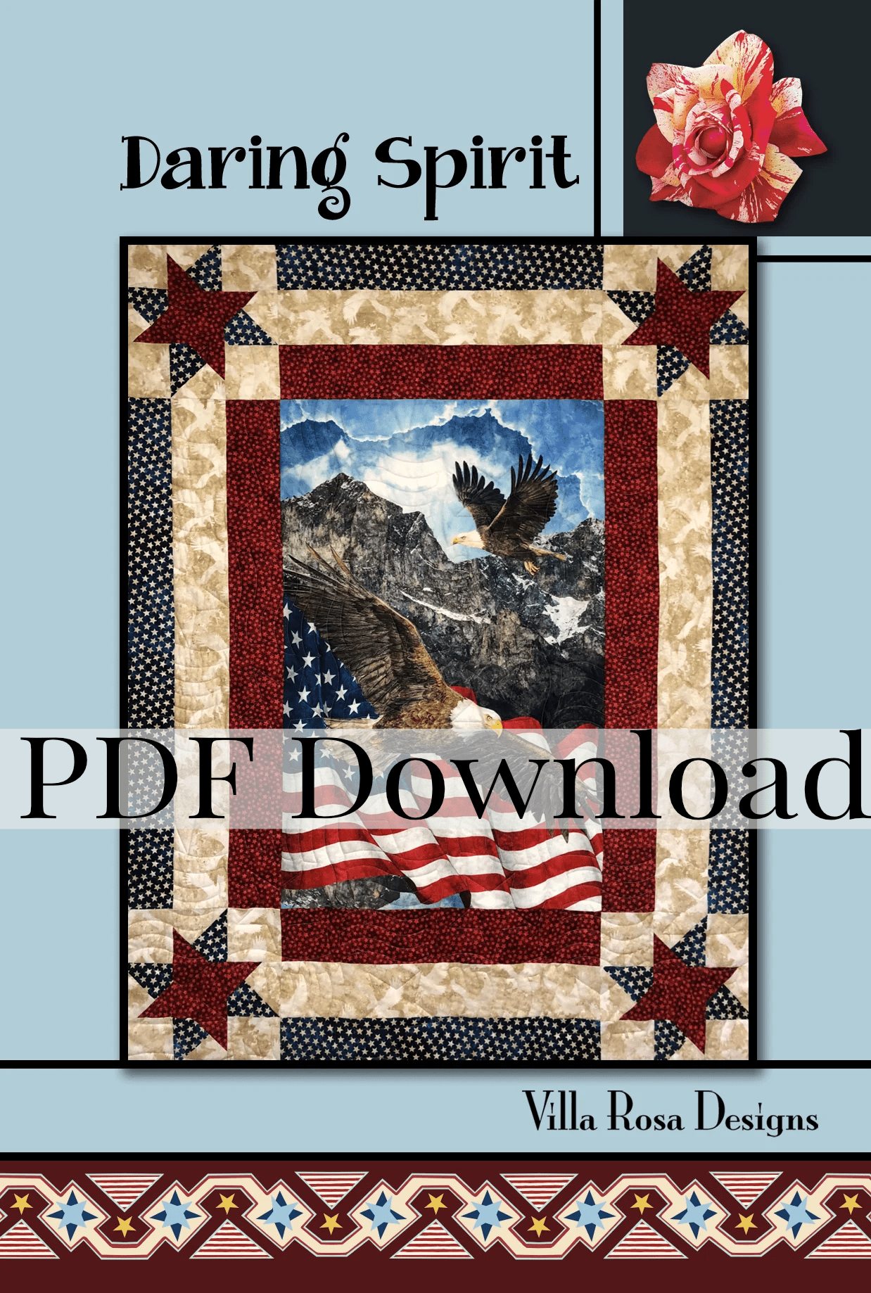 Daring Spirit Panel Quilt Panel by Villa Rosa Designs (PDF Version) - Jammin Threads