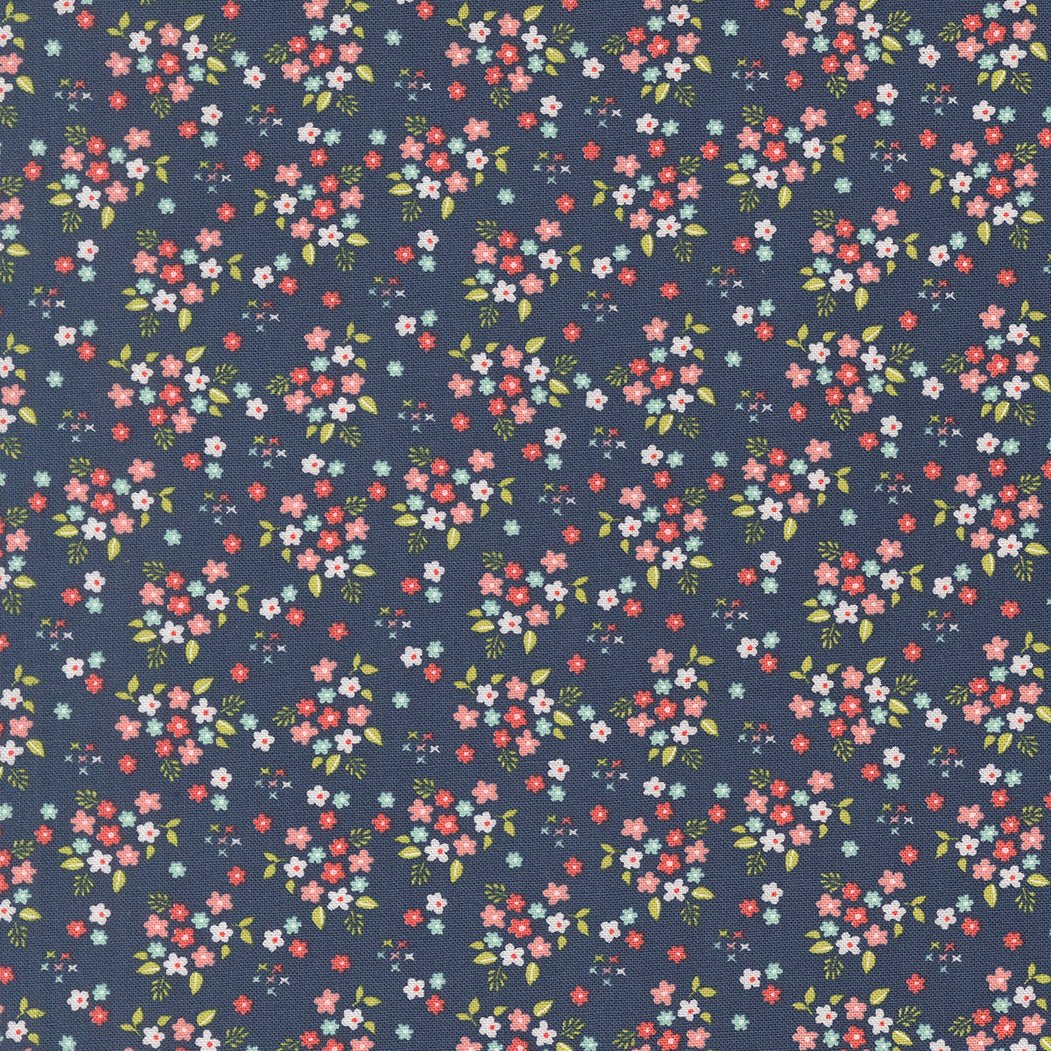 Delightfully Yours Quilt Fabric by Sherri & Chelsi Navy 37705 19 - Jammin Threads