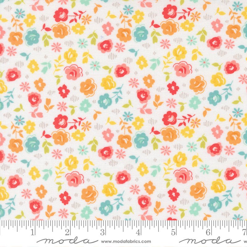 Delightfully Yours Quilt Fabric by Sherri & Chelsi Navy Cloud 37706 11 - Jammin Threads