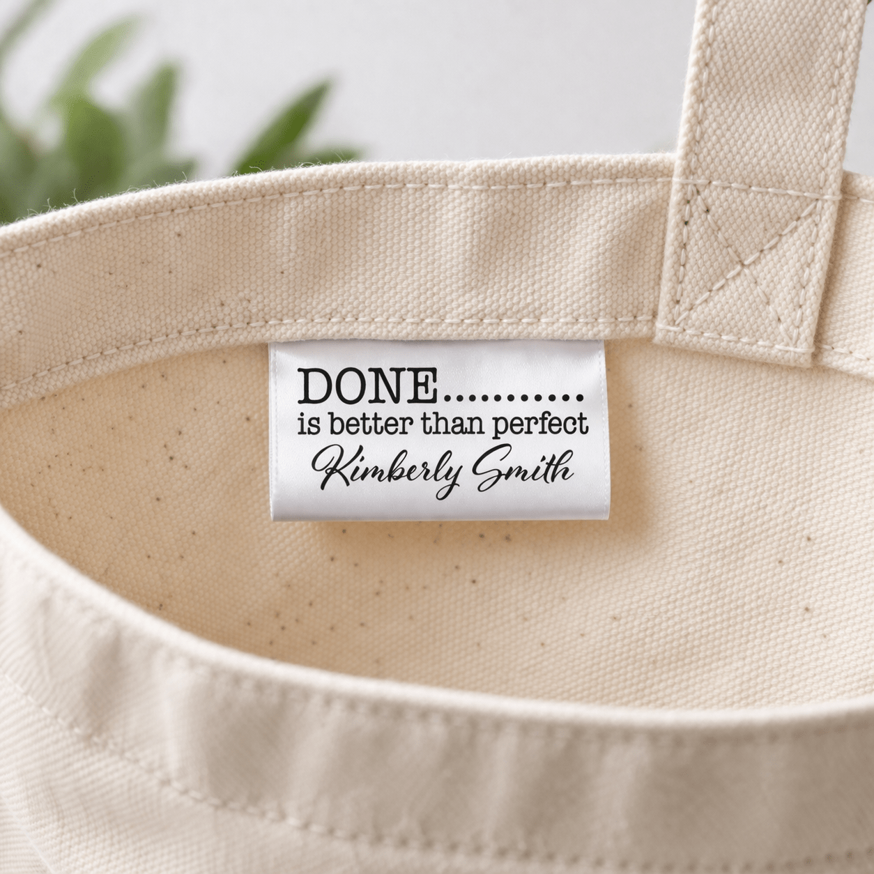 Done is Better Than Perfect Satin Quilt Labels – Personalized Sew - In Tags, Custom Quilt Label, Fold Over Satin Tags (Set of 25) - Jammin Threads