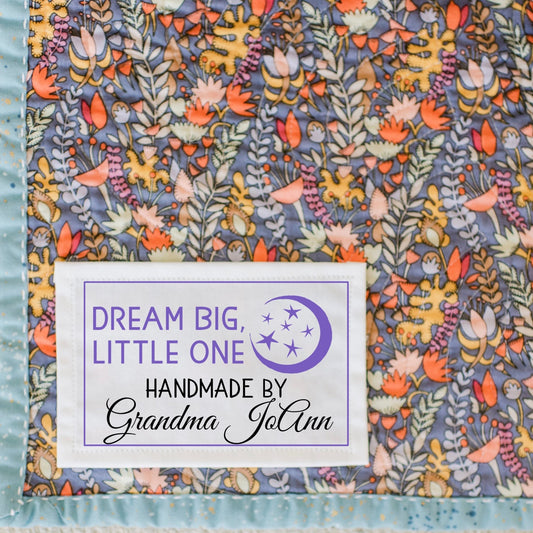 Dream Big Little One – Set of 6 Quilt Labels for Baby & Kids - Jammin Threads