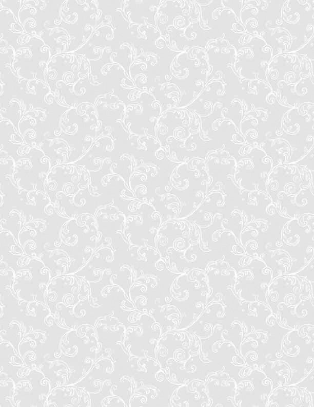 Essentials Filigree White on White Quilt Fabric by Wilmington Prints Tone on Tone - Jammin Threads