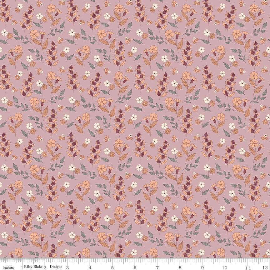 Evening on the Prairie Autumn Floral Mauve C16746 - MAUVE by Modern Prairie for Riley Blake Designs - Jammin Threads