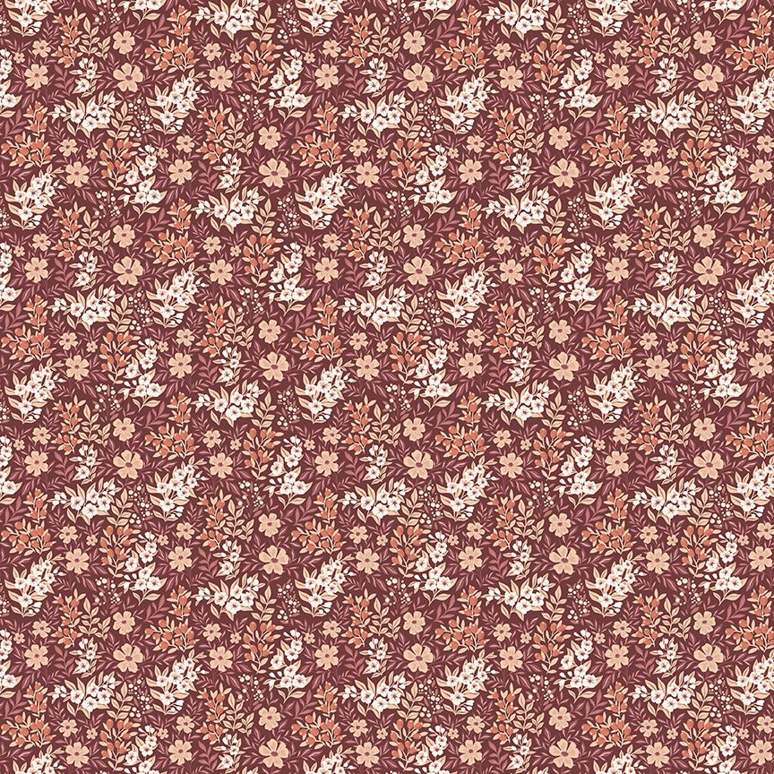Evening on the Prairie Ditsy Floral Marsala C16747 - MARSALA by Modern Prairie for Riley Blake Designs - Jammin Threads