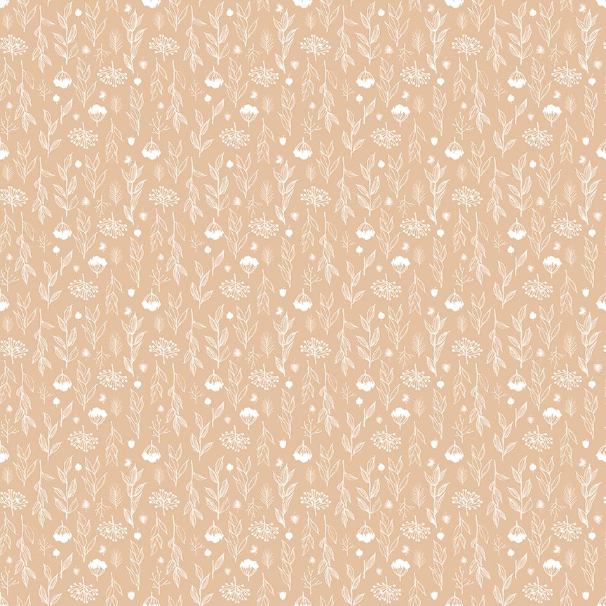 Evening on the Prairie Silhouette Floral Beige C16748 - BEIGE by Modern Prairie for Riley Blake Designs - Jammin Threads