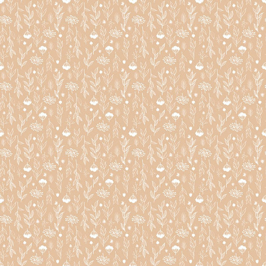 Evening on the Prairie Silhouette Floral Beige C16748 - BEIGE by Modern Prairie for Riley Blake Designs - Jammin Threads