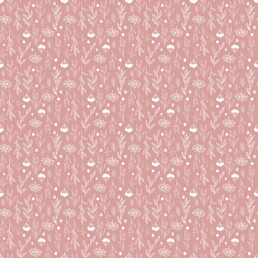 Evening on the Prairie Silhouette Floral Pink C16748 - PINK by Modern Prairie for Riley Blake Designs - Jammin Threads