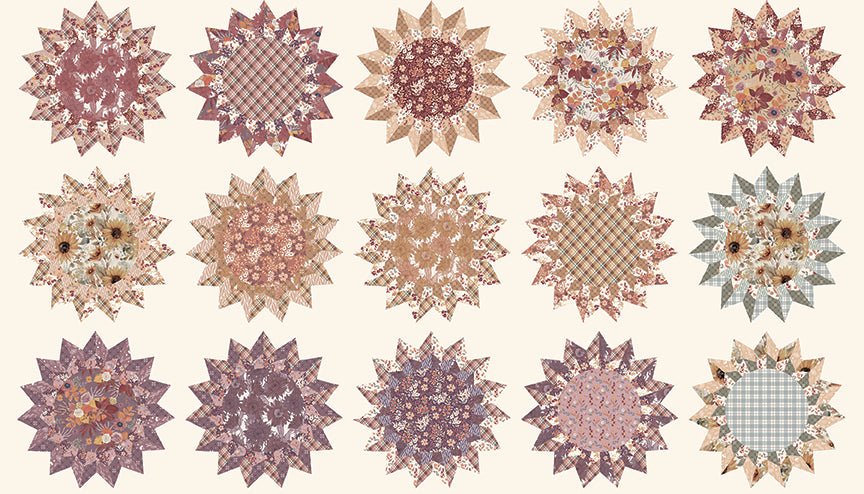 Evening on the Prairie Sunflowers Cheater Print Cream CD16753 - CREAM by Modern Prairie for Riley Blake Designs - Jammin Threads