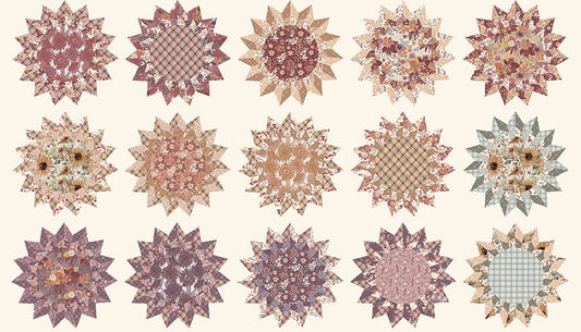 Evening on the Prairie Sunflowers Cheater Print Cream CD16753 - CREAM by Modern Prairie for Riley Blake Designs - Jammin Threads