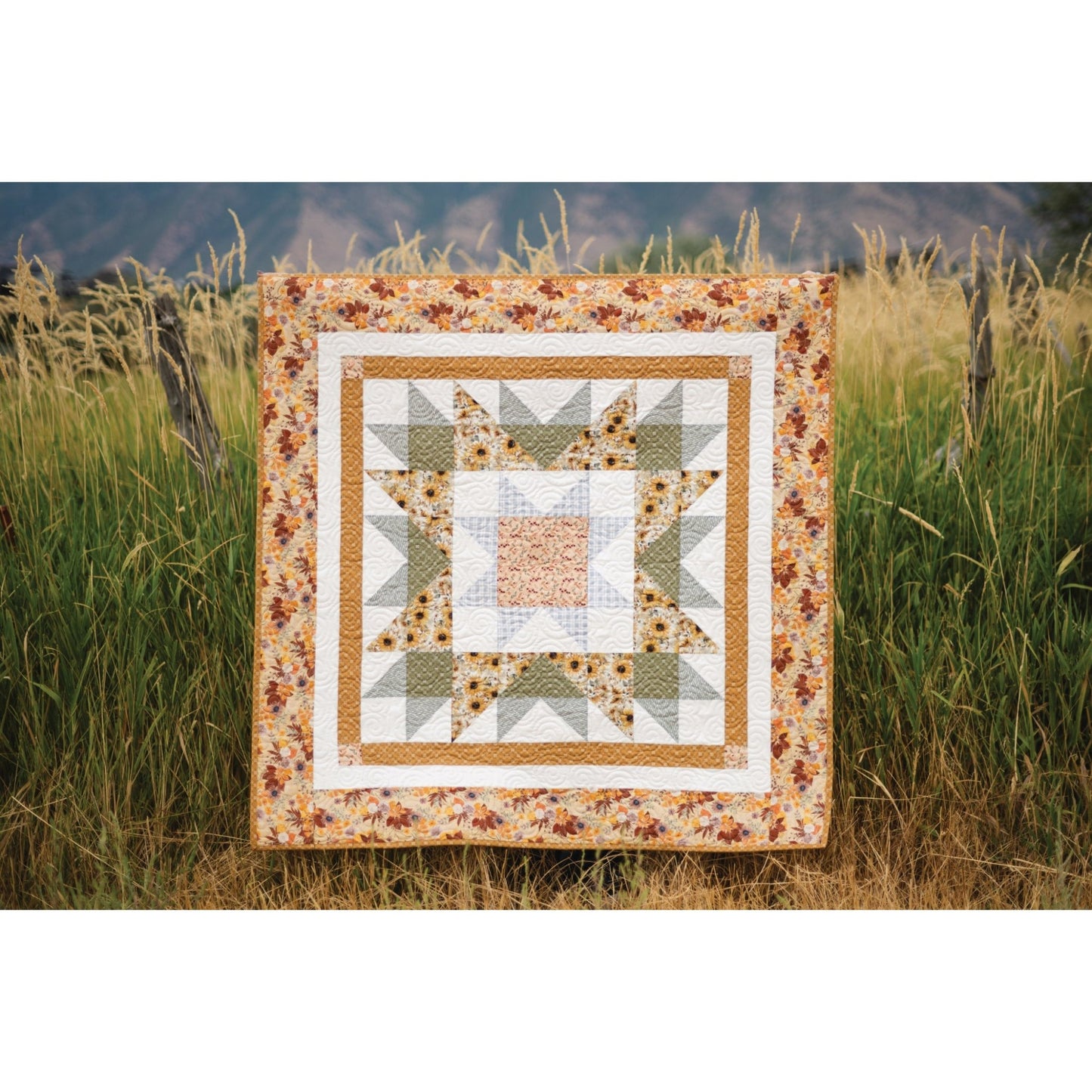 Evening Star Table Topper Quilt Kit with Personalized Quilt Tag – Evening on the Prairie - Jammin Threads