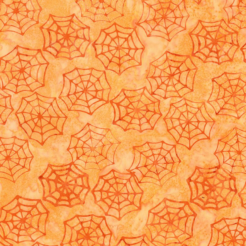 Expressions Batiks Fright This Way Apricot Halloween Quilt Fabric BT23331 - 233 - Jammin Threads