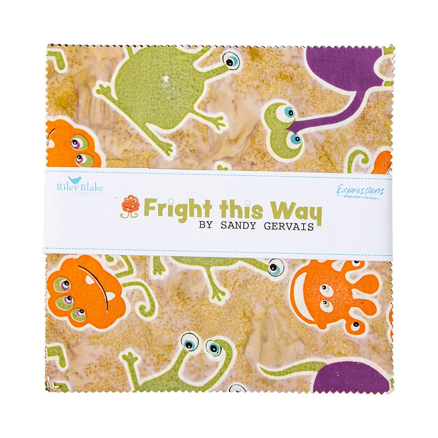 Expressions Batiks Fright This Way Quilt Fabric 10" Stacker 10 - 23340 - 42 - Jammin Threads