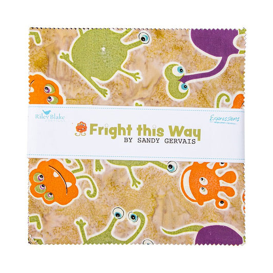 Expressions Batiks Fright This Way Quilt Fabric 10" Stacker 10 - 23340 - 42 - Jammin Threads