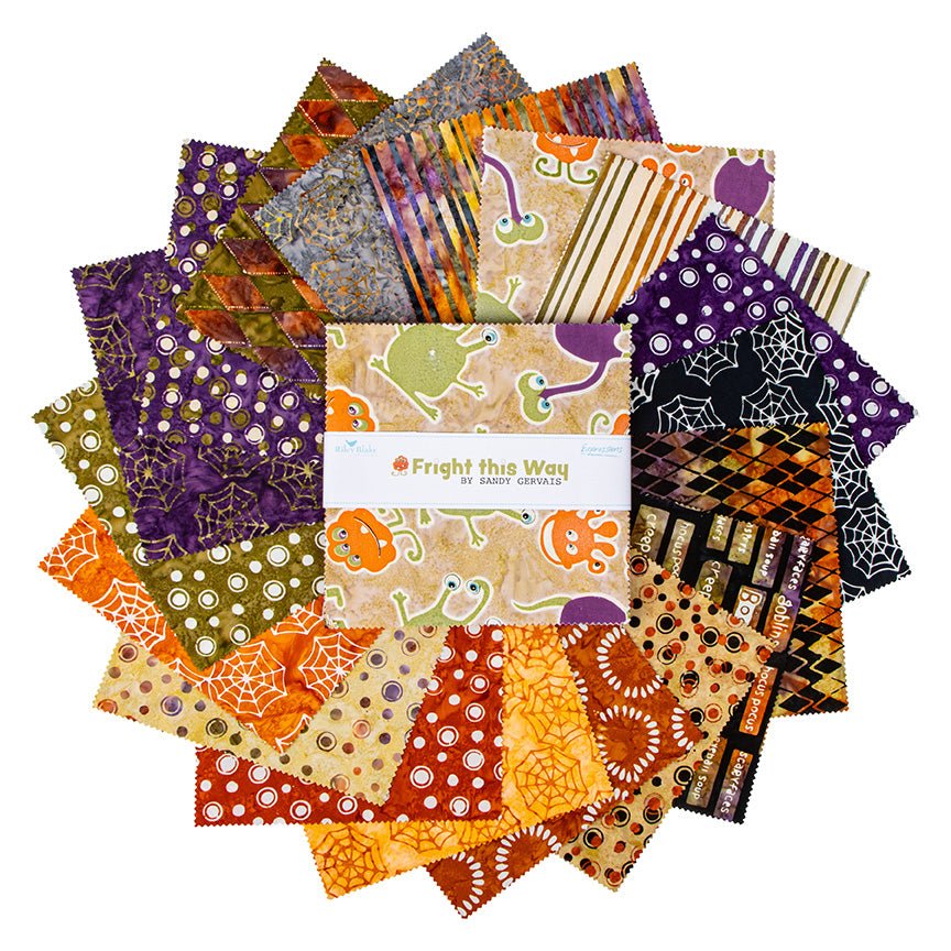 Expressions Batiks Fright This Way Quilt Fabric 10" Stacker 10 - 23340 - 42 - Jammin Threads