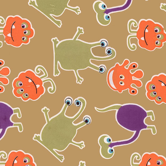 Expressions Batiks Fright This Way Sugar Cookie Halloween Quilt Fabric BT23337 - 122 - Jammin Threads