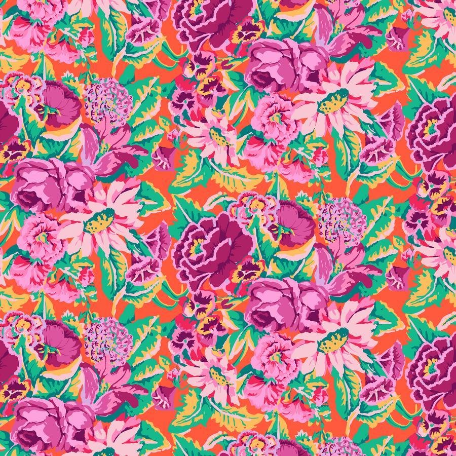 Floral Dance Quilt Fabric - Magenta| Kaffe: From the Archives PWGP012.MAGENTA - Jammin Threads