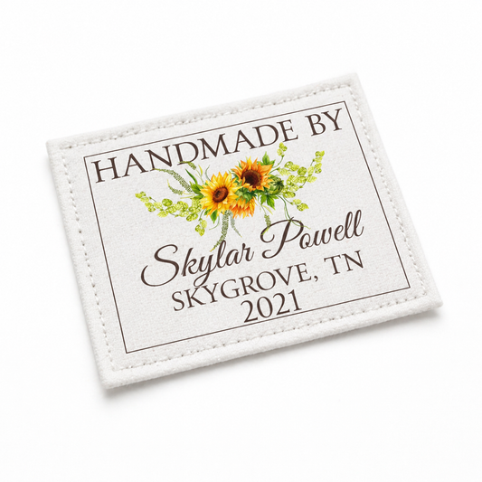 pretty quilt label by Jammin' Threads