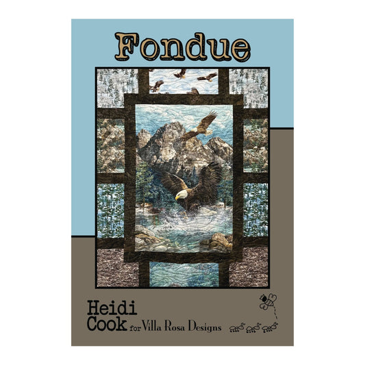 Fondue Quilt Pattern by Heidi Cook for Villa Rosa Designs – Panel Quilt Pattern (PDF Download) - Jammin Threads