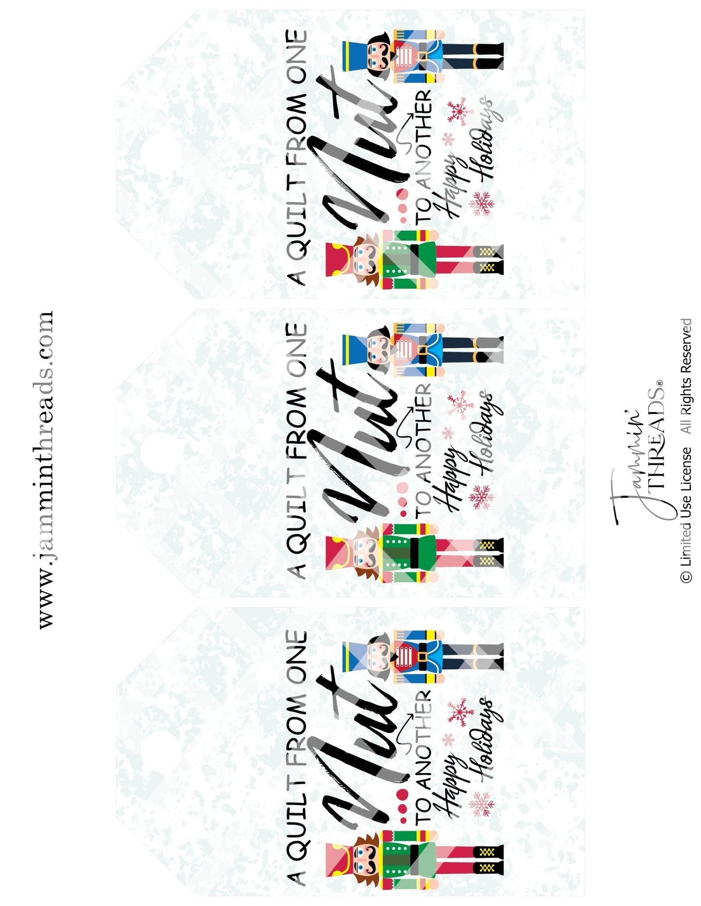 Free Quilt Gift Tags. A Quilt from One Nut to Another! - Jammin Threads