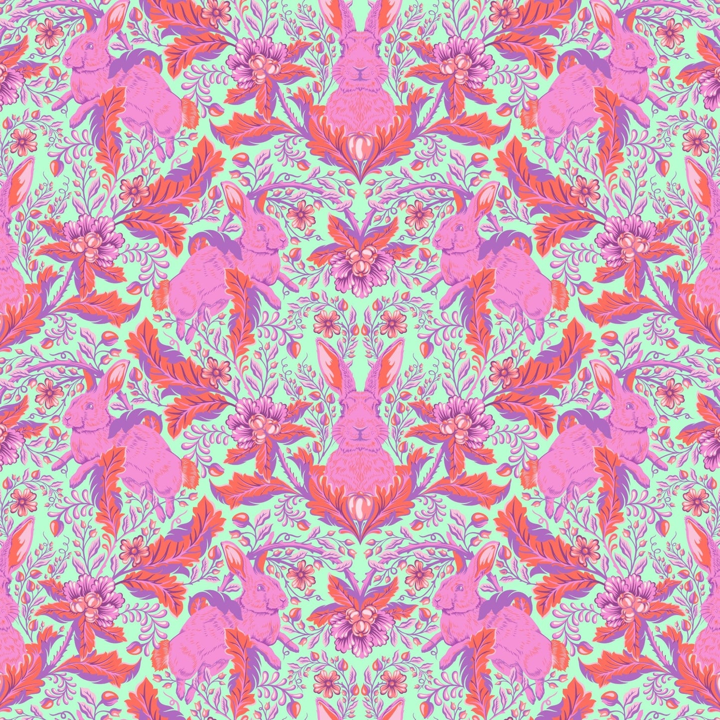 Full Moon Forest II Quilt Fabric by Tula Pink Hoppy Go Lucky - Blossom PWTP246.BLOSSOM - Jammin Threads