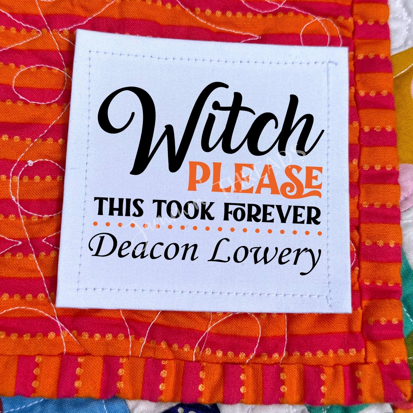 Funny Halloween Quilt Labels on Cotton or Polyester fabric - Jammin Threads