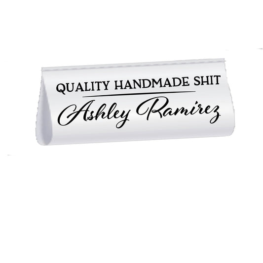 Funny Personalized Satin Quilt Tags – “Quality Handmade Shit” Sewing Labels – Custom Handmade Tags – 25 3" Satin Tags - Jammin Threads