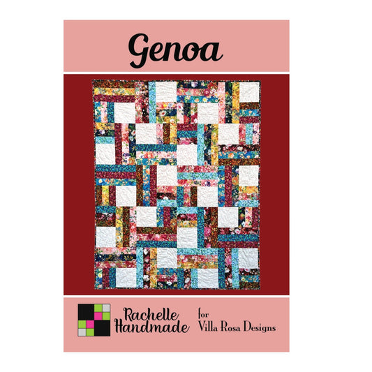 Genoa Quilt Pattern – Rachelle Handmade for Villa Rosa Designs | Fat Quarter Friendly (48" x 60") (PDF Download) - Jammin Threads