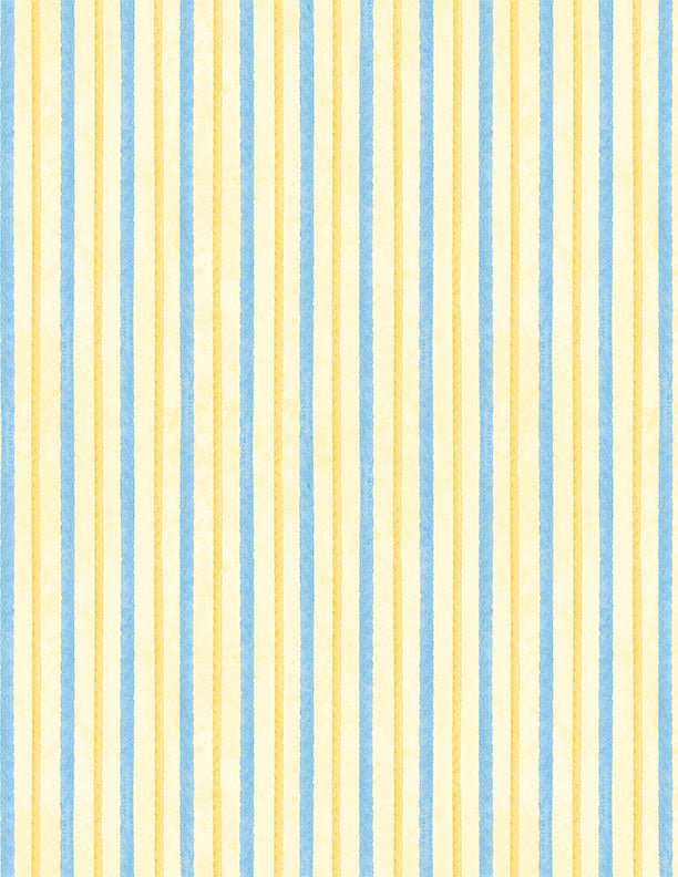 Gentle Meadow Quilt Fabric by Lola Molina Vertical Stripe Yellow 3022 32117 545 - Jammin Threads