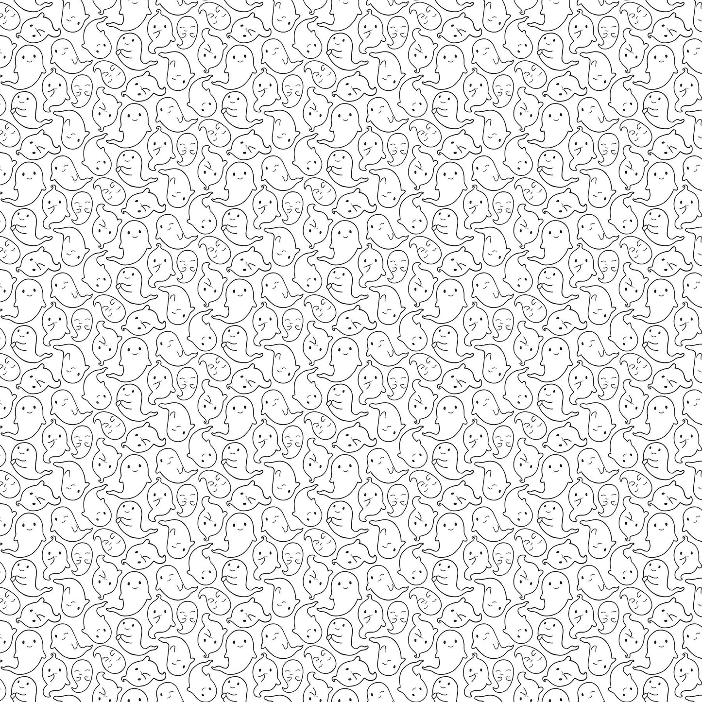 Ghost Town Quilt Halloween Quilt Fabric 28940 - 10 Ghost Outline by Deborah Edwards & Emily Wenk for Northcott Fabrics - Jammin Threads