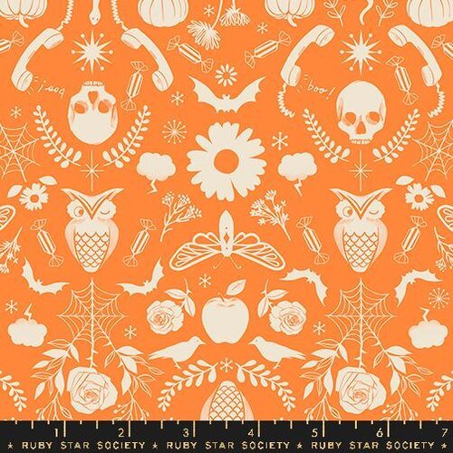 Good Spirits Halloween Quilt Fabric| Good Spirits Creepy Pumpkin RS5138 - 14 by Ruby Star Society - Jammin Threads